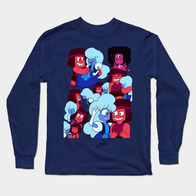 Rupphire Doodle Page Long Sleeve T-Shirt by Rabbott